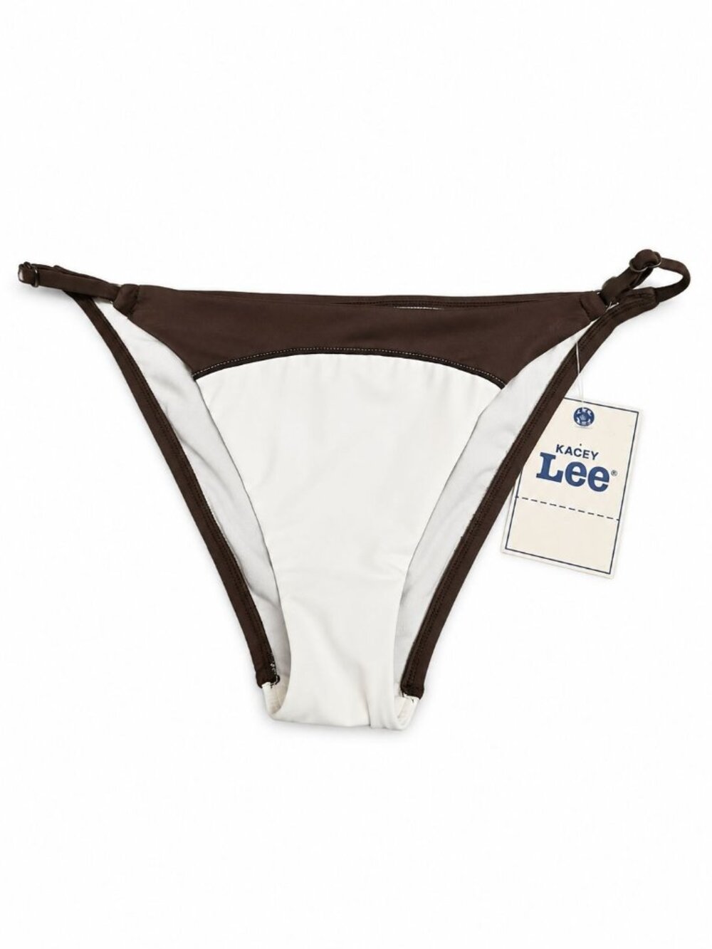 Women's Adjustable Brown Bikini Bottoms Size Large (12-14) - NWT - Kacey Lee